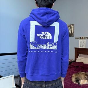 The North Face Blue Sweatshirt Hoodie with Logo